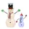 2-Piece Pre-Lit Blue And White Outdoor Snowmen Set